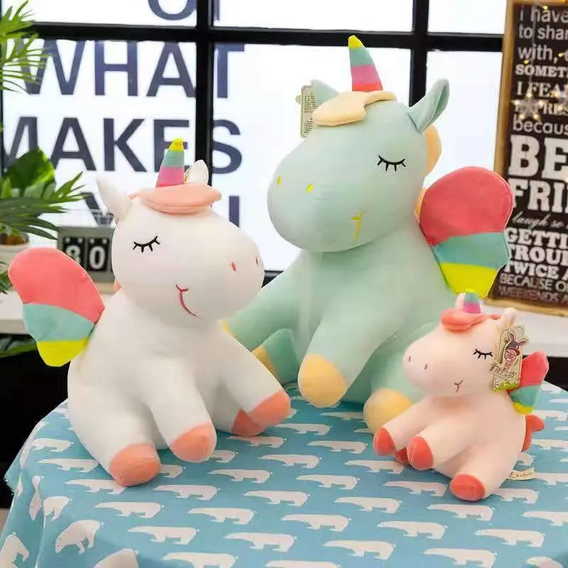 10/20cm Cute Soft Unicorn Plush Toy Animal Stuffed Plush Baby Kids Appease Sleeping Pillow Doll Birthday Gifts For Girls Childre