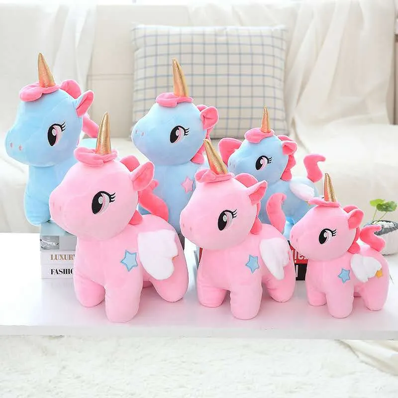 10/20cm Cute Soft Unicorn Plush Toy Animal Stuffed Plush Baby Kids Appease Sleeping Pillow Doll Birthday Gifts For Girls Childre