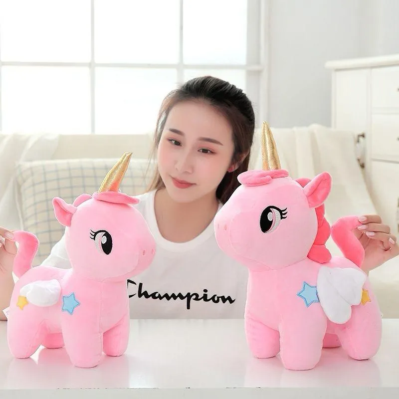 10/20cm Cute Soft Unicorn Plush Toy Animal Stuffed Plush Baby Kids Appease Sleeping Pillow Doll Birthday Gifts For Girls Childre