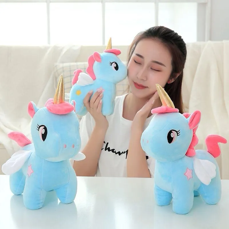 10/20cm Cute Soft Unicorn Plush Toy Animal Stuffed Plush Baby Kids Appease Sleeping Pillow Doll Birthday Gifts For Girls Childre