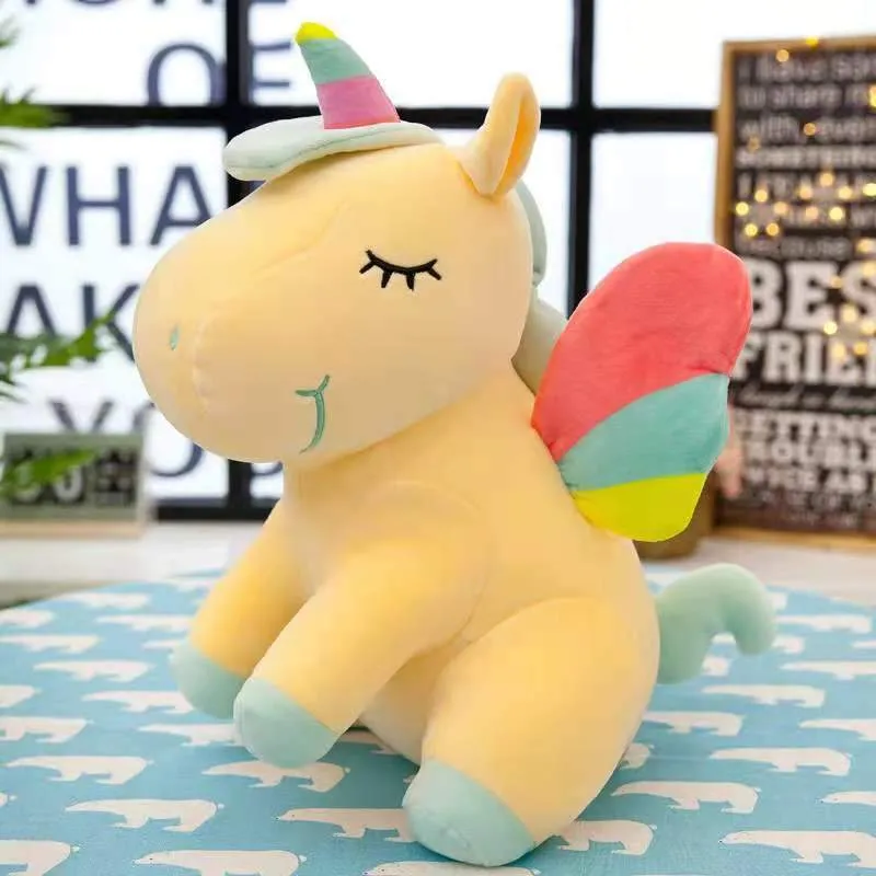 10/20cm Cute Soft Unicorn Plush Toy Animal Stuffed Plush Baby Kids Appease Sleeping Pillow Doll Birthday Gifts For Girls Childre