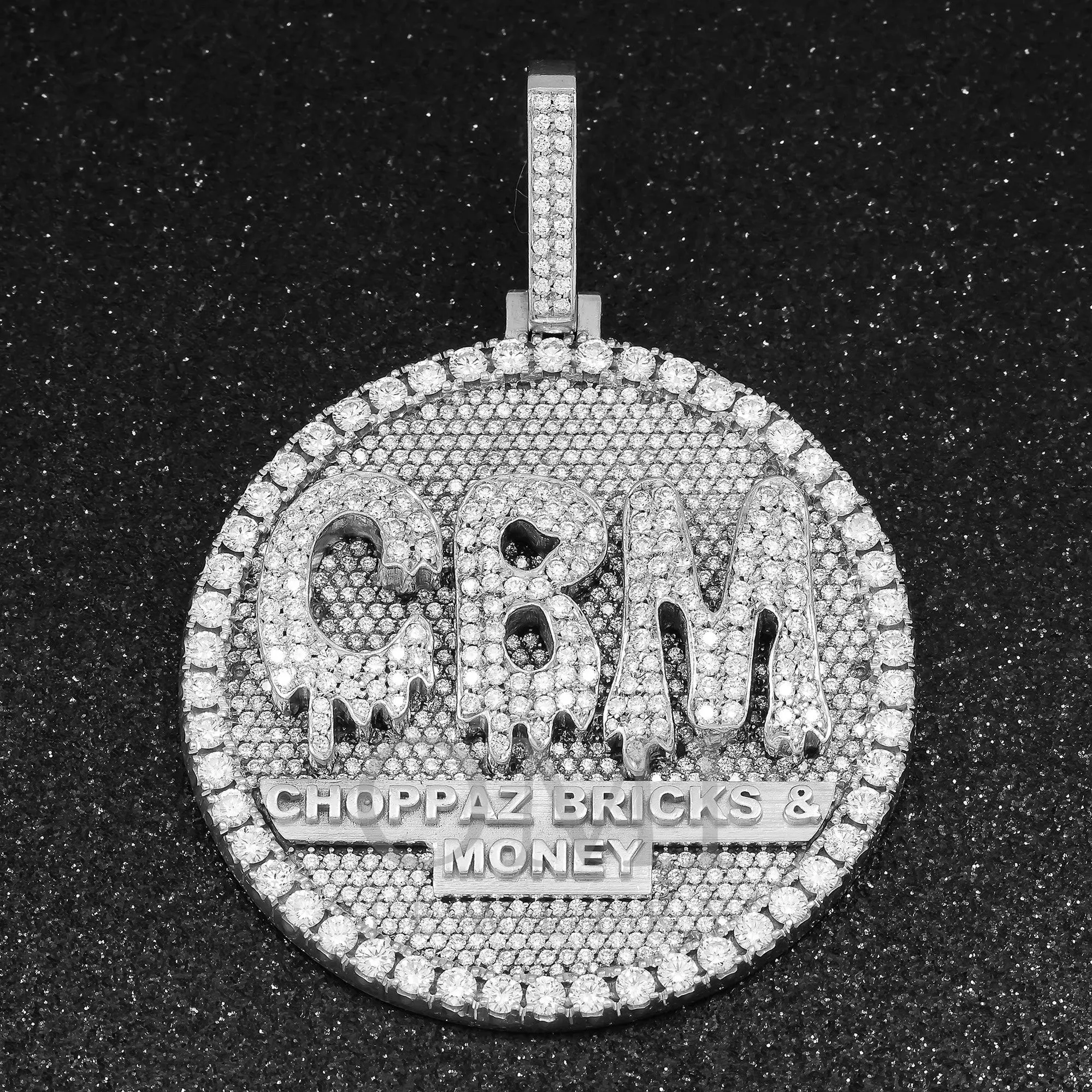 10K GOLD DIAMOND CBM CUSTOM PENDANT 18.50 CT