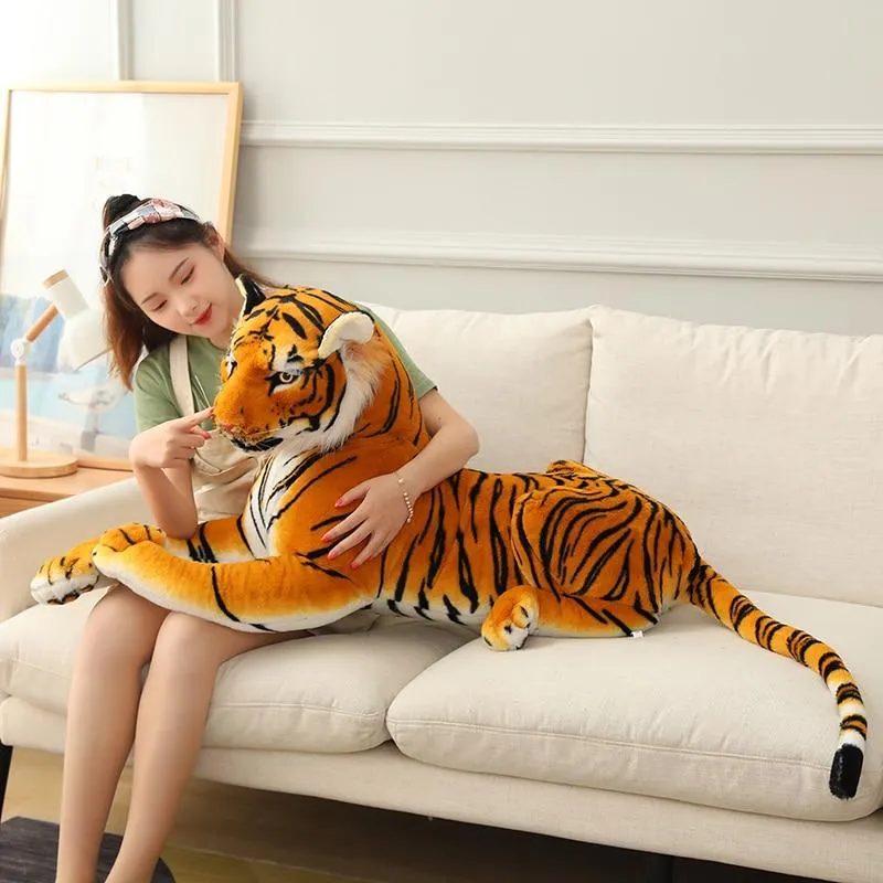 1.6m Plush Giant Tiger Toys Lifelike Stuffed Animals Toy Children's Toys Doll Kids/Boy Birthday Gift Kawaii Home Decor Christmas