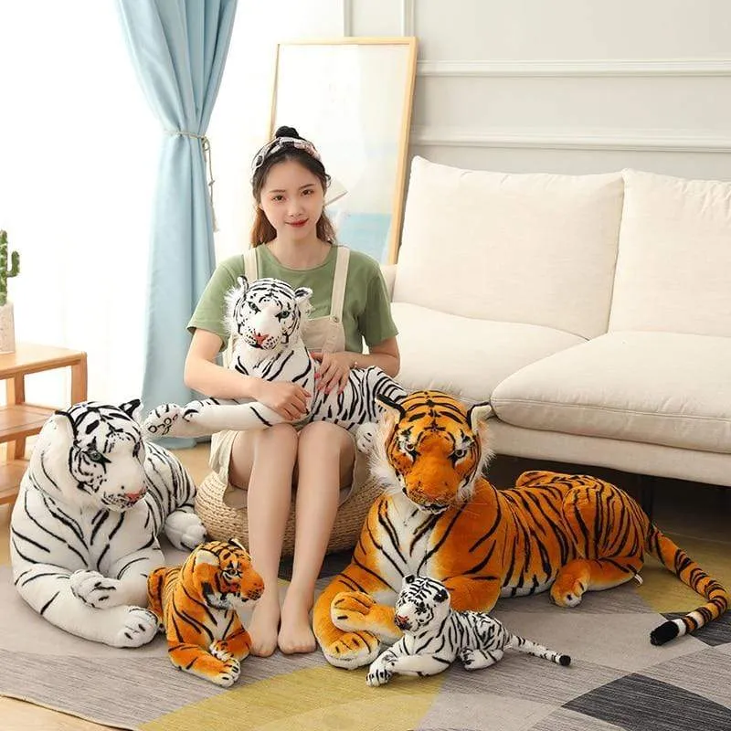 1.6m Plush Giant Tiger Toys Lifelike Stuffed Animals Toy Children's Toys Doll Kids/Boy Birthday Gift Kawaii Home Decor Christmas