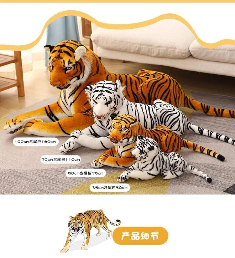 1.6m Plush Giant Tiger Toys Lifelike Stuffed Animals Toy Children's Toys Doll Kids/Boy Birthday Gift Kawaii Home Decor Christmas