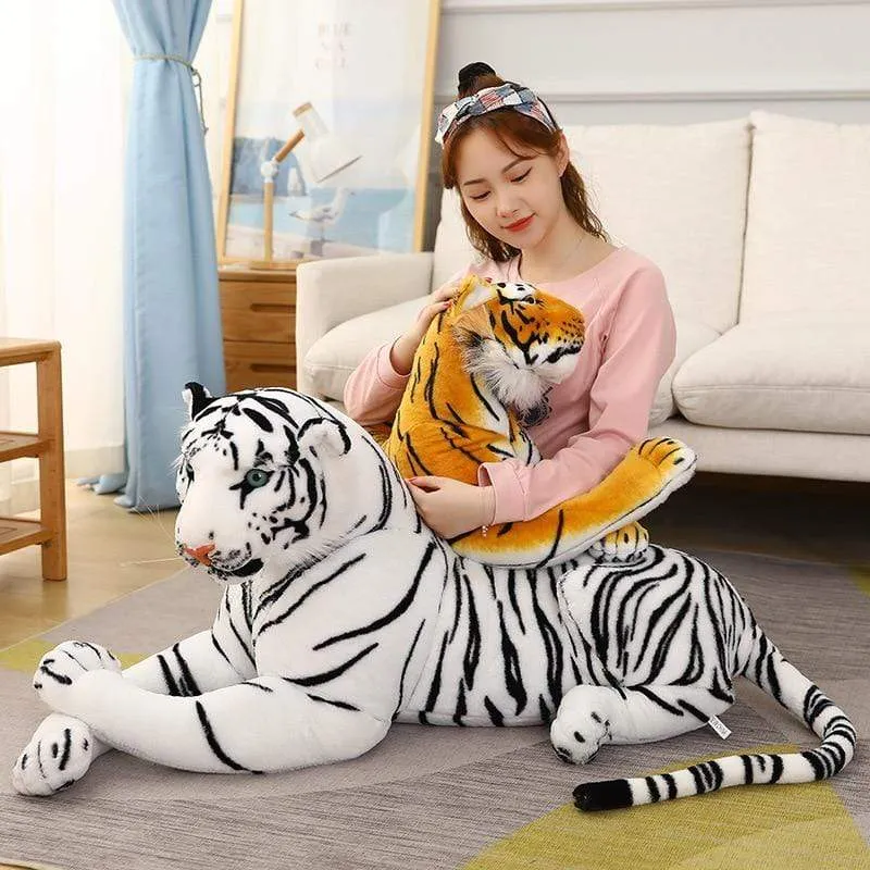 1.6m Plush Giant Tiger Toys Lifelike Stuffed Animals Toy Children's Toys Doll Kids/Boy Birthday Gift Kawaii Home Decor Christmas