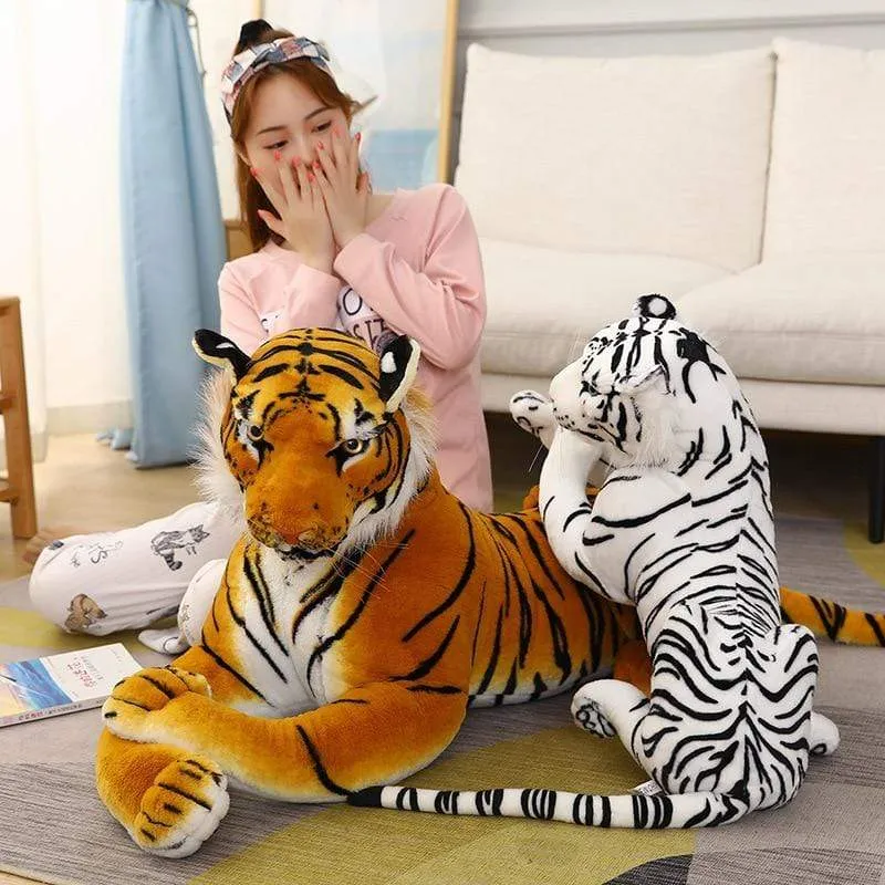 1.6m Plush Giant Tiger Toys Lifelike Stuffed Animals Toy Children's Toys Doll Kids/Boy Birthday Gift Kawaii Home Decor Christmas