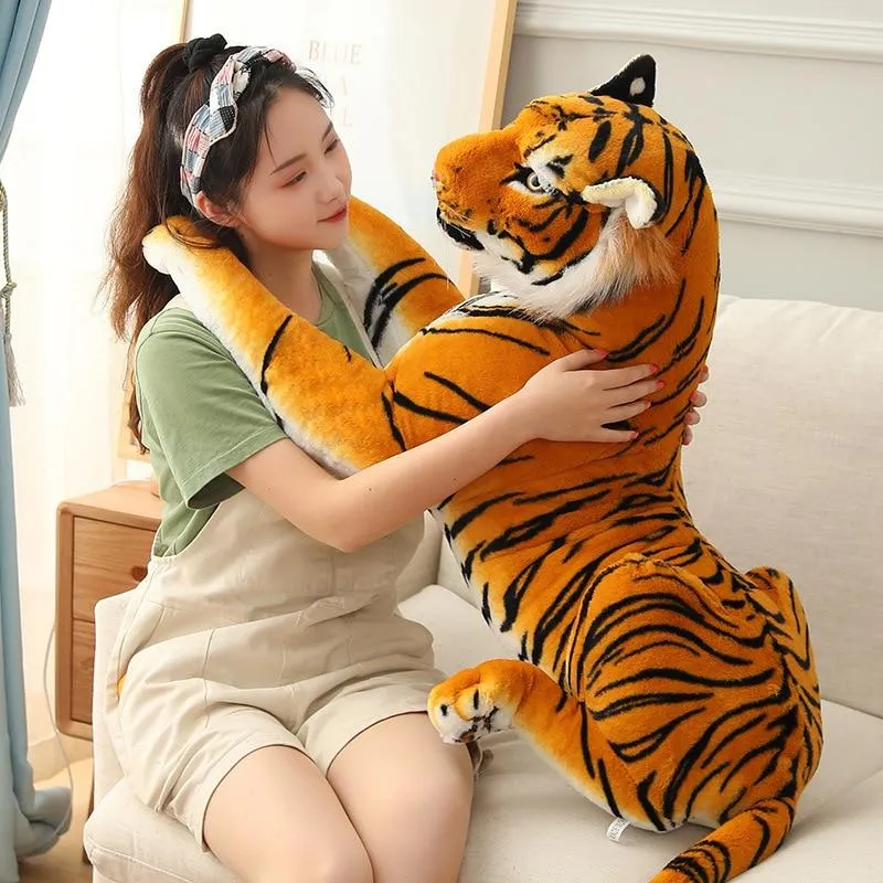 1.6m Plush Giant Tiger Toys Lifelike Stuffed Animals Toy Children's Toys Doll Kids/Boy Birthday Gift Kawaii Home Decor Christmas