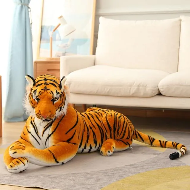 1.6m Plush Giant Tiger Toys Lifelike Stuffed Animals Toy Children's Toys Doll Kids/Boy Birthday Gift Kawaii Home Decor Christmas