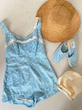 1950’s Baby Blue Swimsuit by Jantzen / Sz S/M