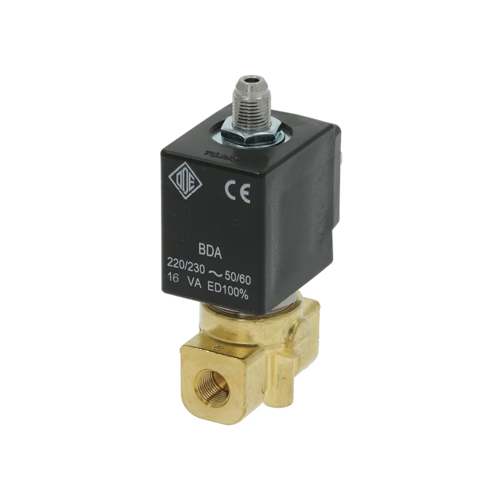 220V 50/60 Hz 8W 1/8" F x 1/8" F Three-Way ODE Solenoid