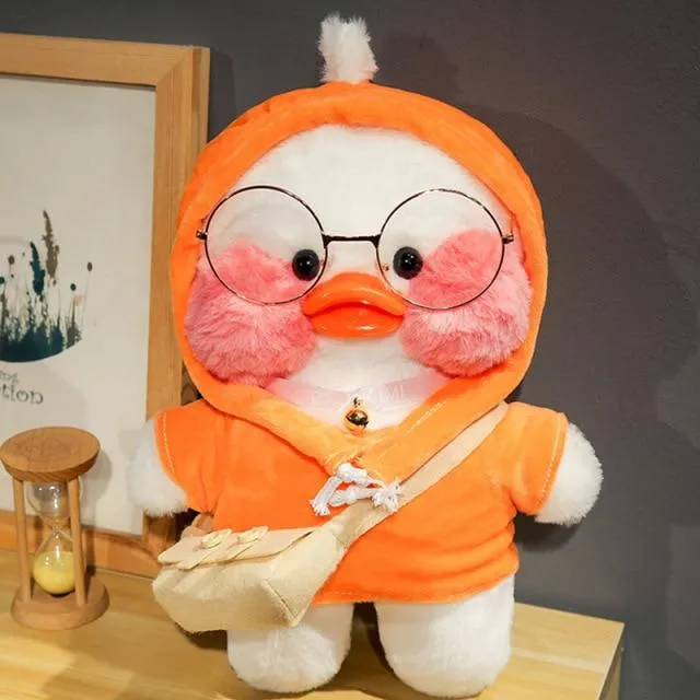 30cm Korean Cartoon Cute LaLafanfan Cafe Duck Plush Toy Stuffed Soft Kawaii Duck Doll Animal Pillow Birthday Gift for Children