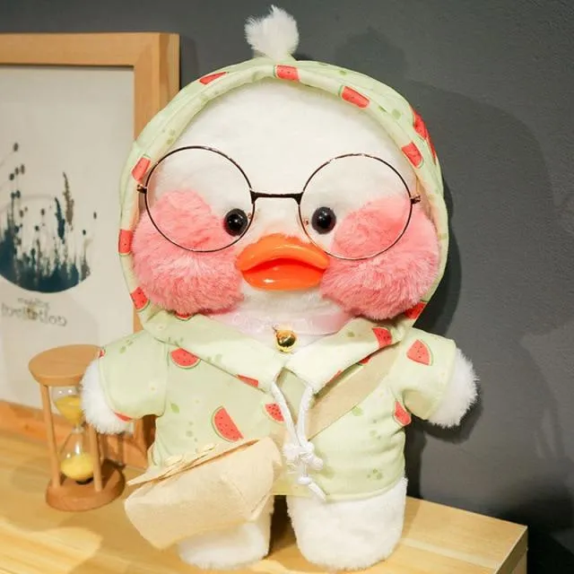 30cm Korean Cartoon Cute LaLafanfan Cafe Duck Plush Toy Stuffed Soft Kawaii Duck Doll Animal Pillow Birthday Gift for Children