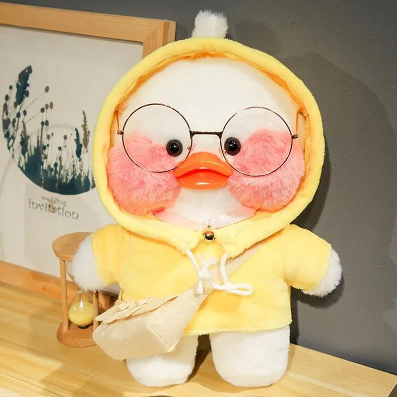 30cm Korean Cartoon Cute LaLafanfan Cafe Duck Plush Toy Stuffed Soft Kawaii Duck Doll Animal Pillow Birthday Gift for Children