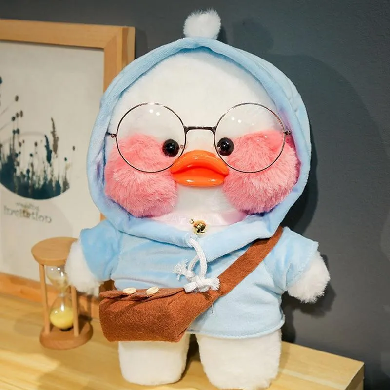 30cm Korean Cartoon Cute LaLafanfan Cafe Duck Plush Toy Stuffed Soft Kawaii Duck Doll Animal Pillow Birthday Gift for Children