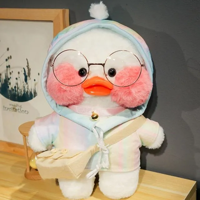 30cm Korean Cartoon Cute LaLafanfan Cafe Duck Plush Toy Stuffed Soft Kawaii Duck Doll Animal Pillow Birthday Gift for Children