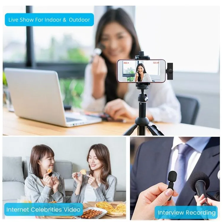 8 Pin Wireless Lavalier Microphone for Mobile Devices - EP033T