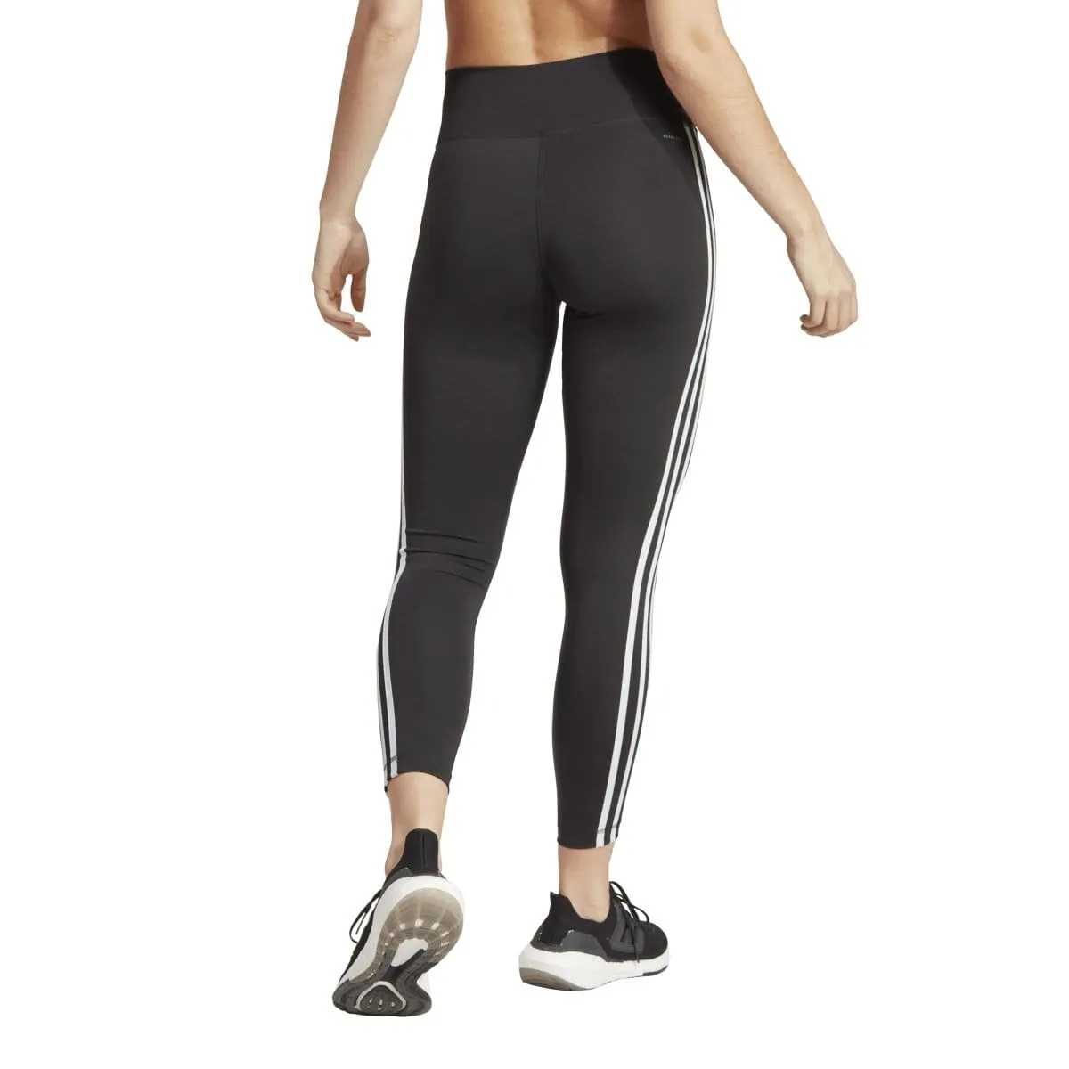 ADIDAS WOMEN'S TRAIN ESSENTIALS 3-STRIPES HIGH-WAISTED 7/8 BLACK TIGHTS