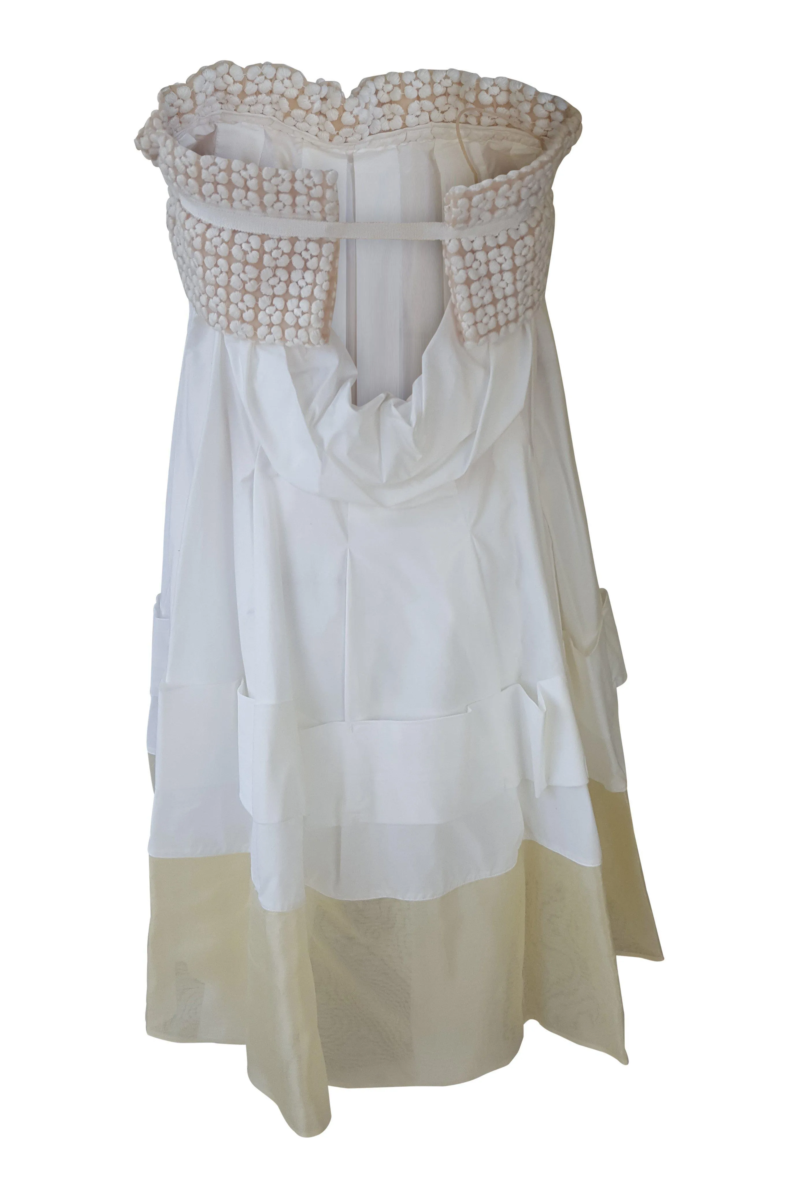 ALESSANDRO DELL'ACQUA Spring 2008 White Obi Dress (42)