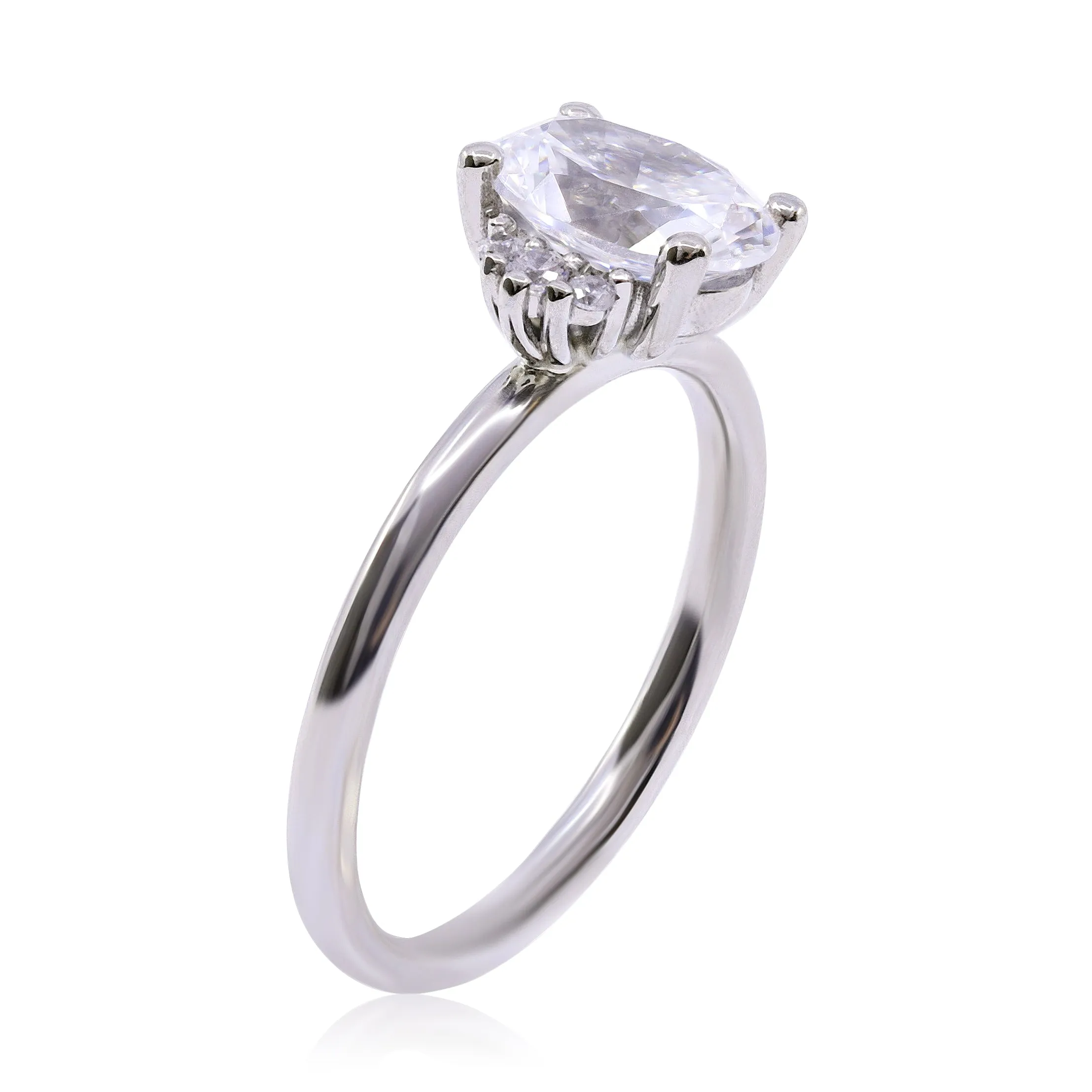 ANNE SPORTUN 14K WHITE GOLD THE KATHLEEN DIAMOND CLUSTER ENGAGEMENT RING (SETTING ONLY)