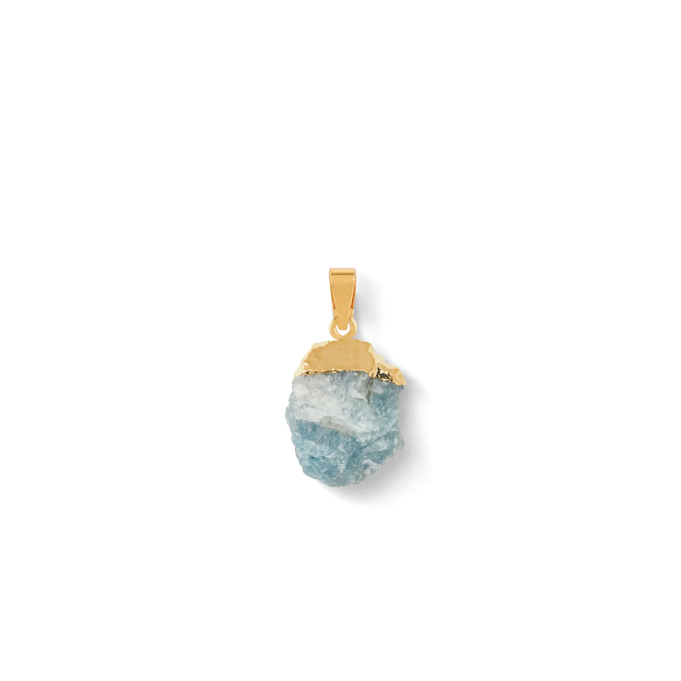 Aquamarine Pendant, Connector Gold