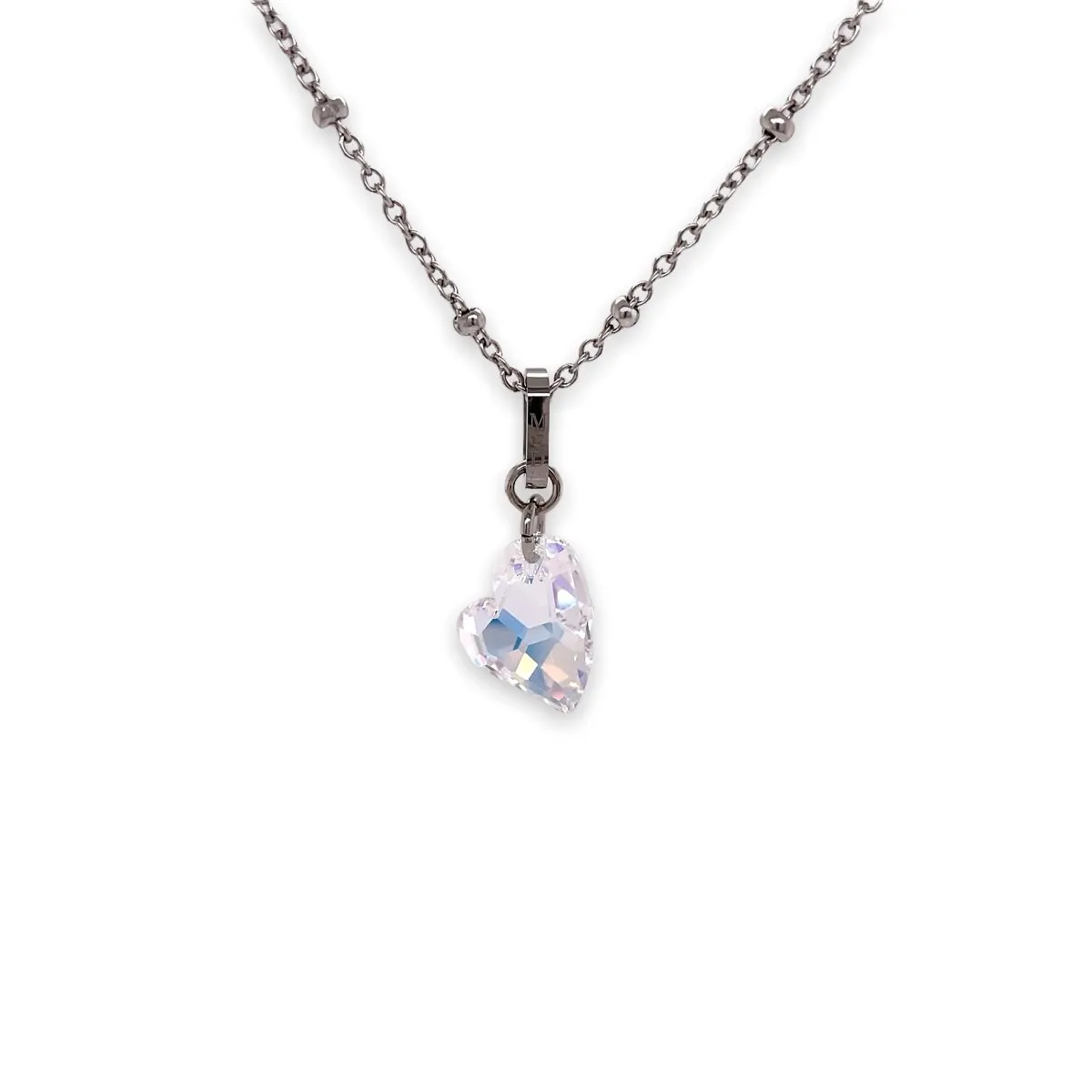 Ari Small Cupid Crystal Heart Necklace