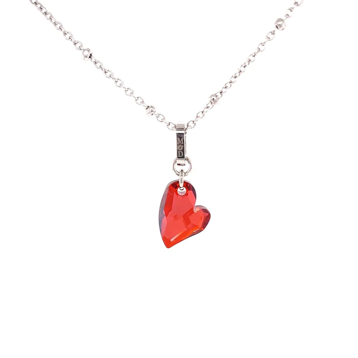 Ari Small Cupid Crystal Heart Necklace