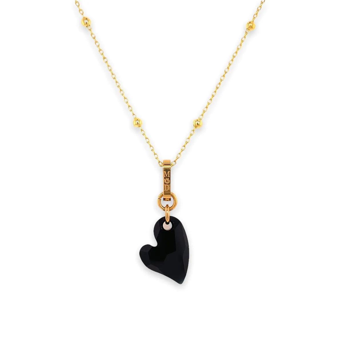 Ari Small Cupid Crystal Heart Necklace