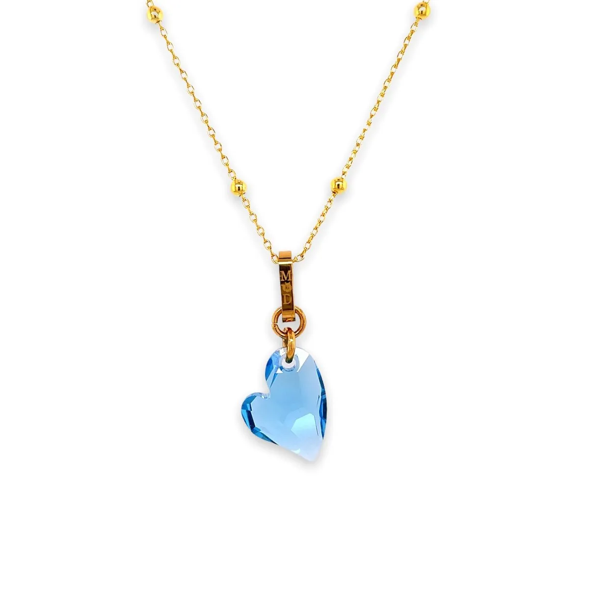 Ari Small Cupid Crystal Heart Necklace