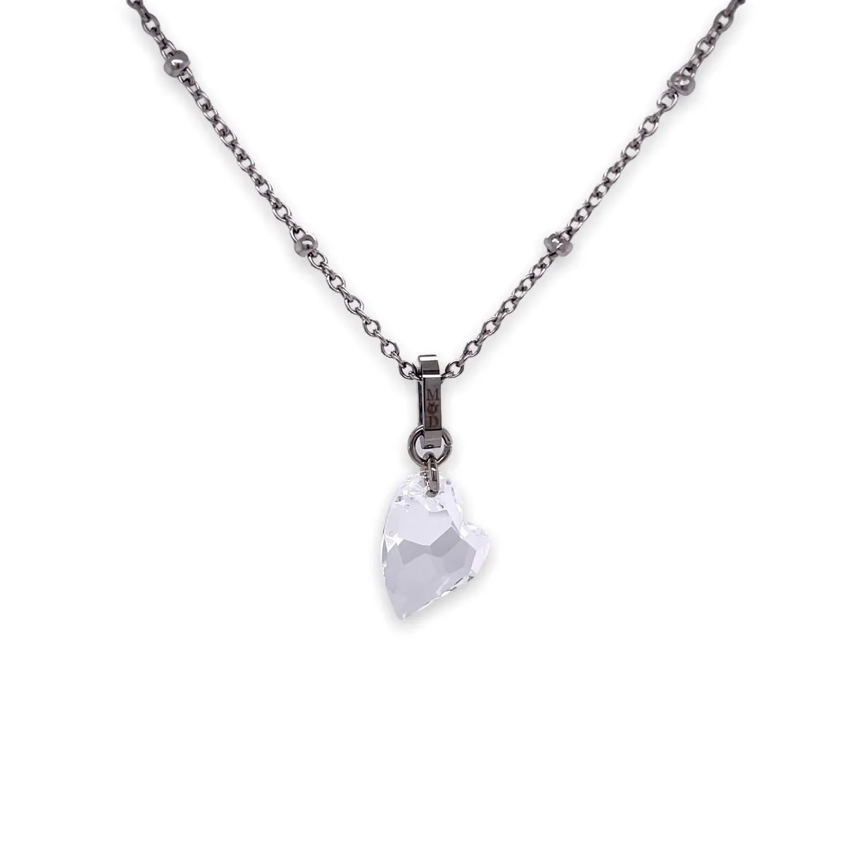 Ari Small Cupid Crystal Heart Necklace