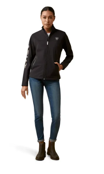 Ariat Women's New Team Black / Pony Softshell Jacket 10043523