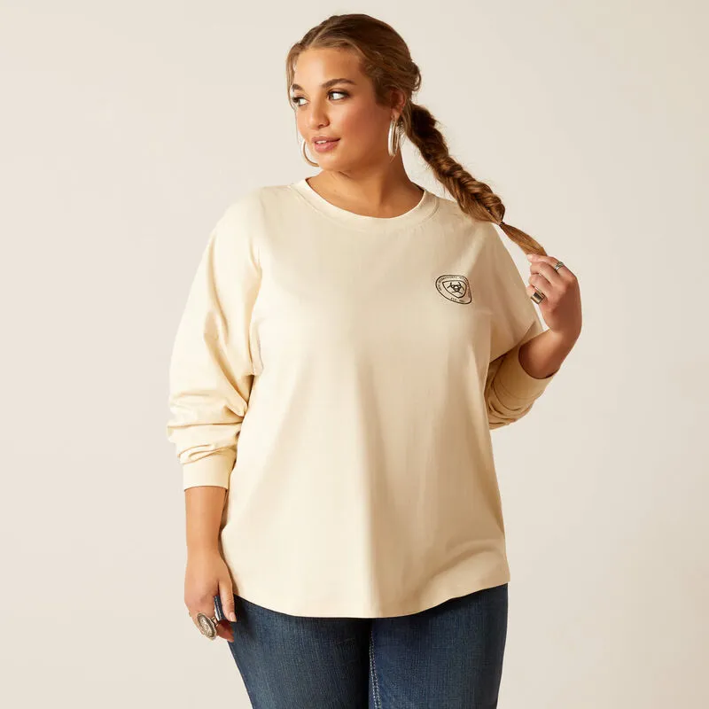 Ariat Women's True West Oversized Long-Sleeve Graphic T-Shirt