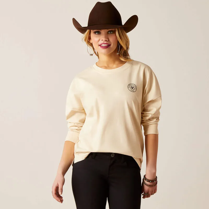 Ariat Women's True West Oversized Long-Sleeve Graphic T-Shirt