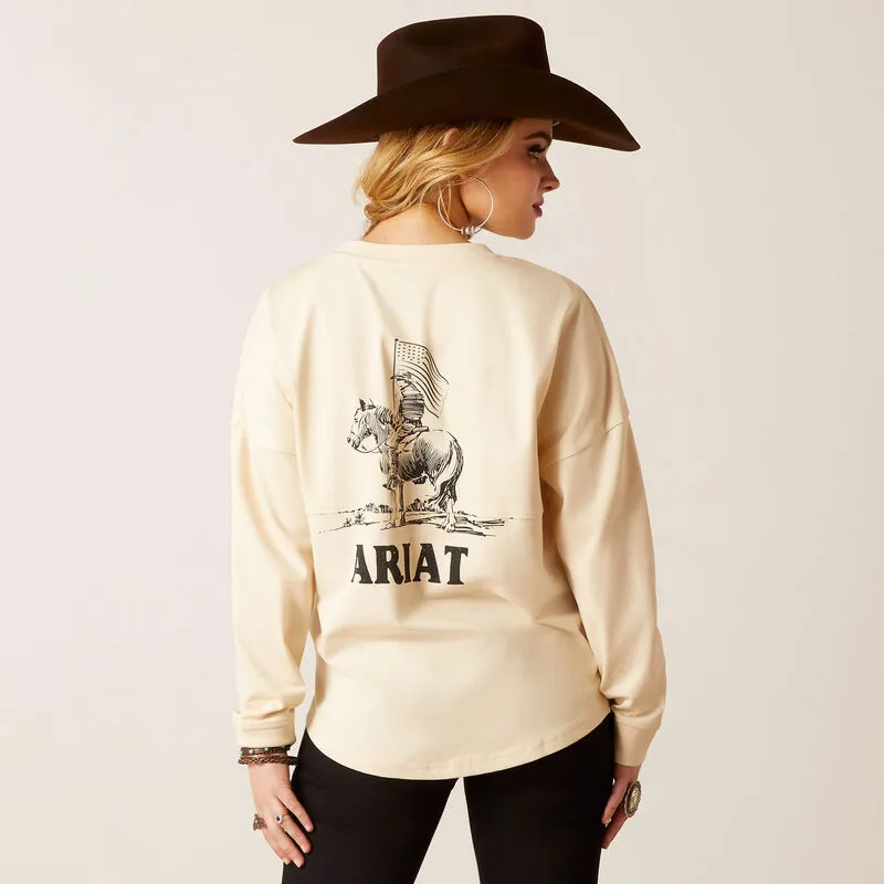 Ariat Women's True West Oversized Long-Sleeve Graphic T-Shirt