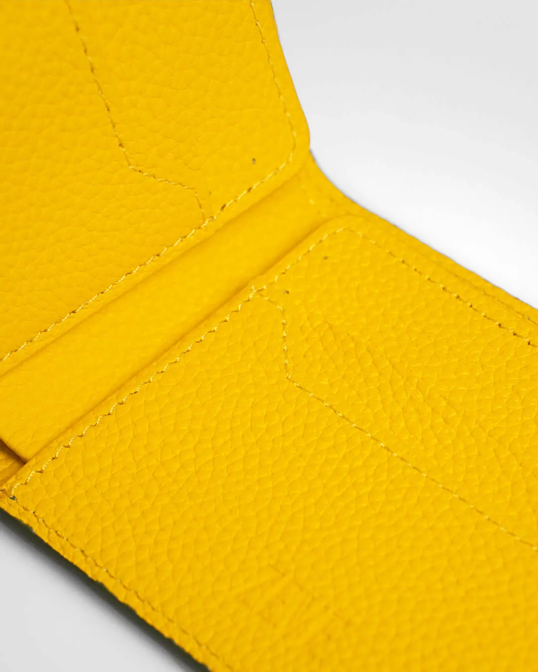 Artemis Croco Wallet - Moss Green and Yellow Leather