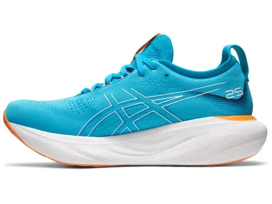 Asics Men's GEL-NIMBUS 25 Extra Wide - ISLAND BLUE/SUN PEACH