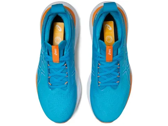 Asics Men's GEL-NIMBUS 25 Extra Wide - ISLAND BLUE/SUN PEACH