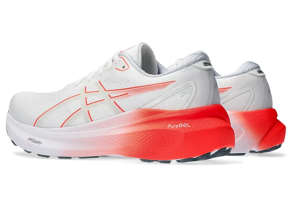 Asics Women's GEL-KAYANO 30 - White/Sunrise Red