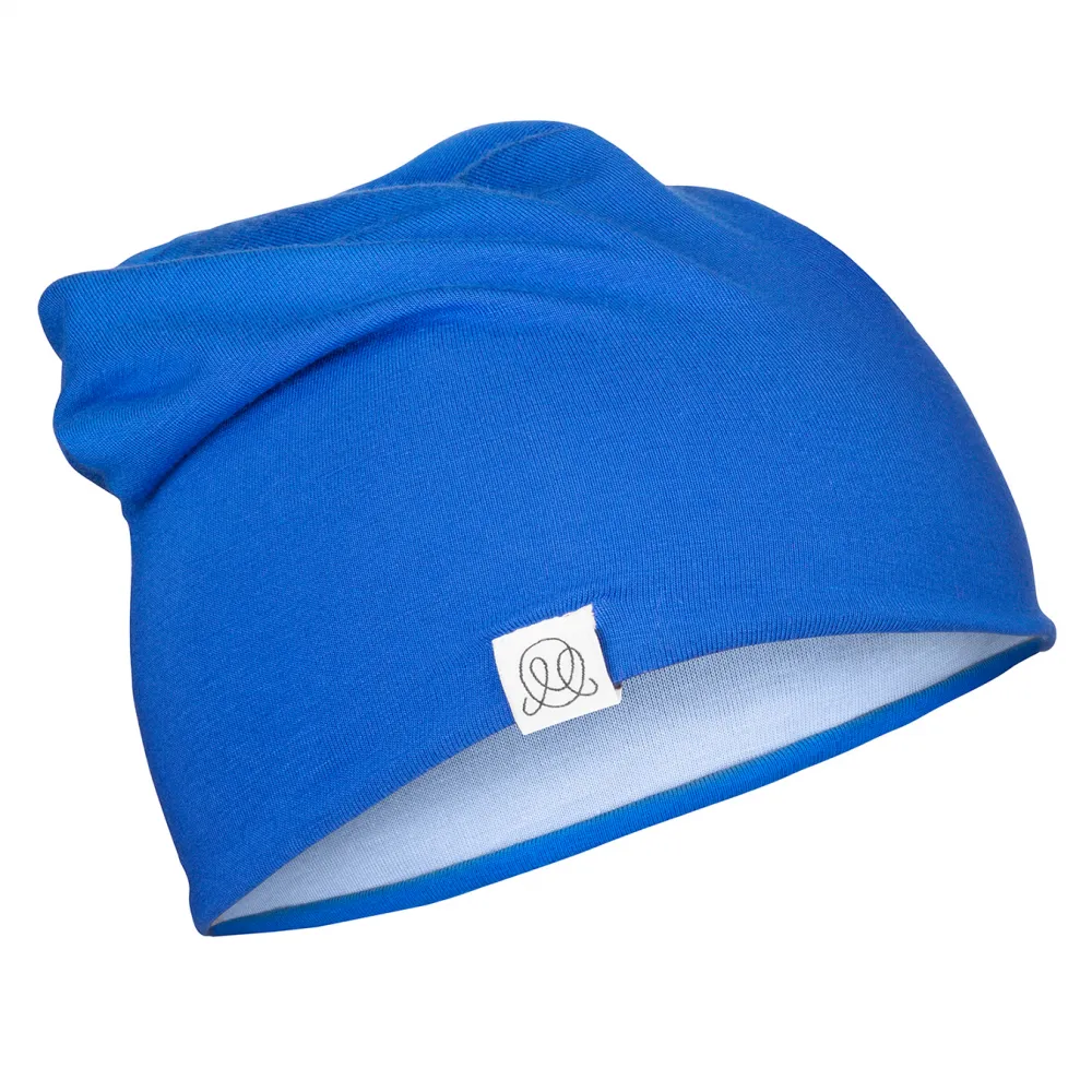 Bamboo Reversible Beanie - Cobalt - Light Blue