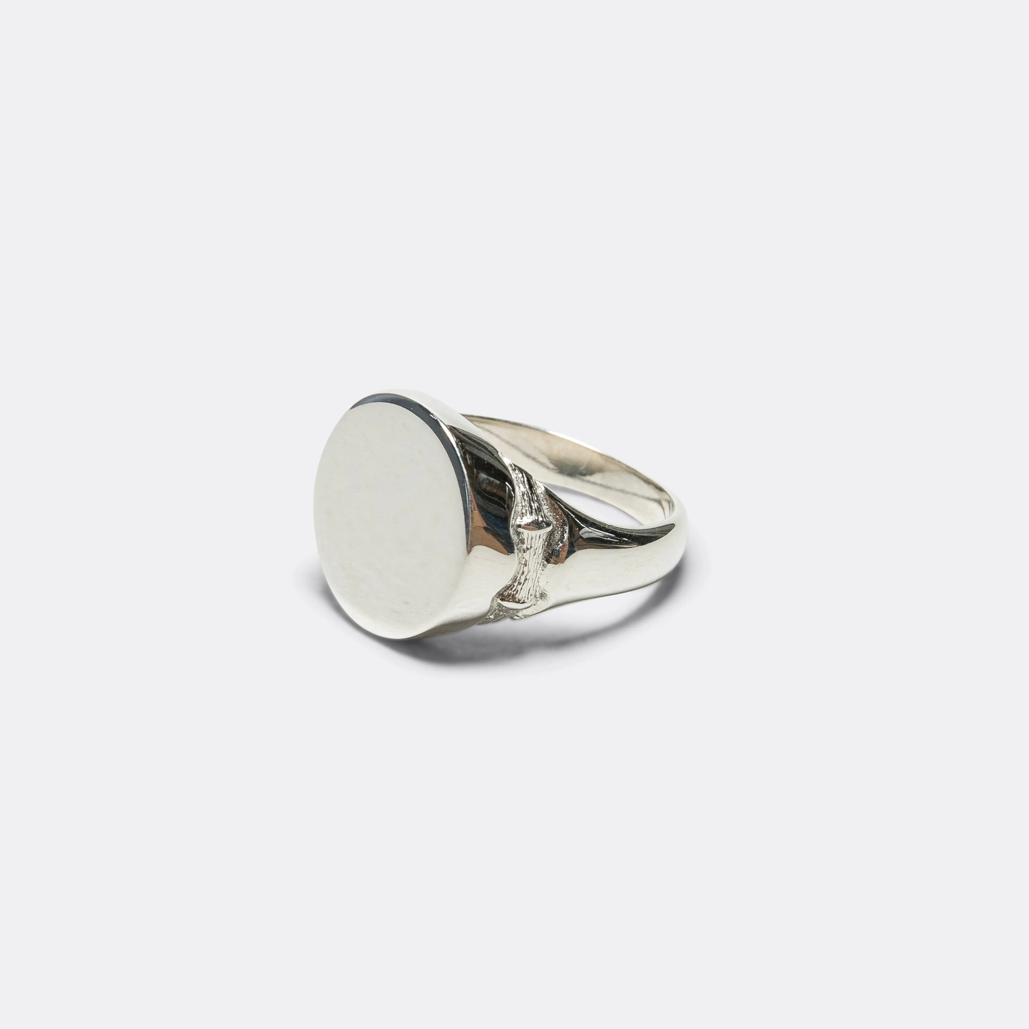 Bamboo Signet Ring - 925 Silver