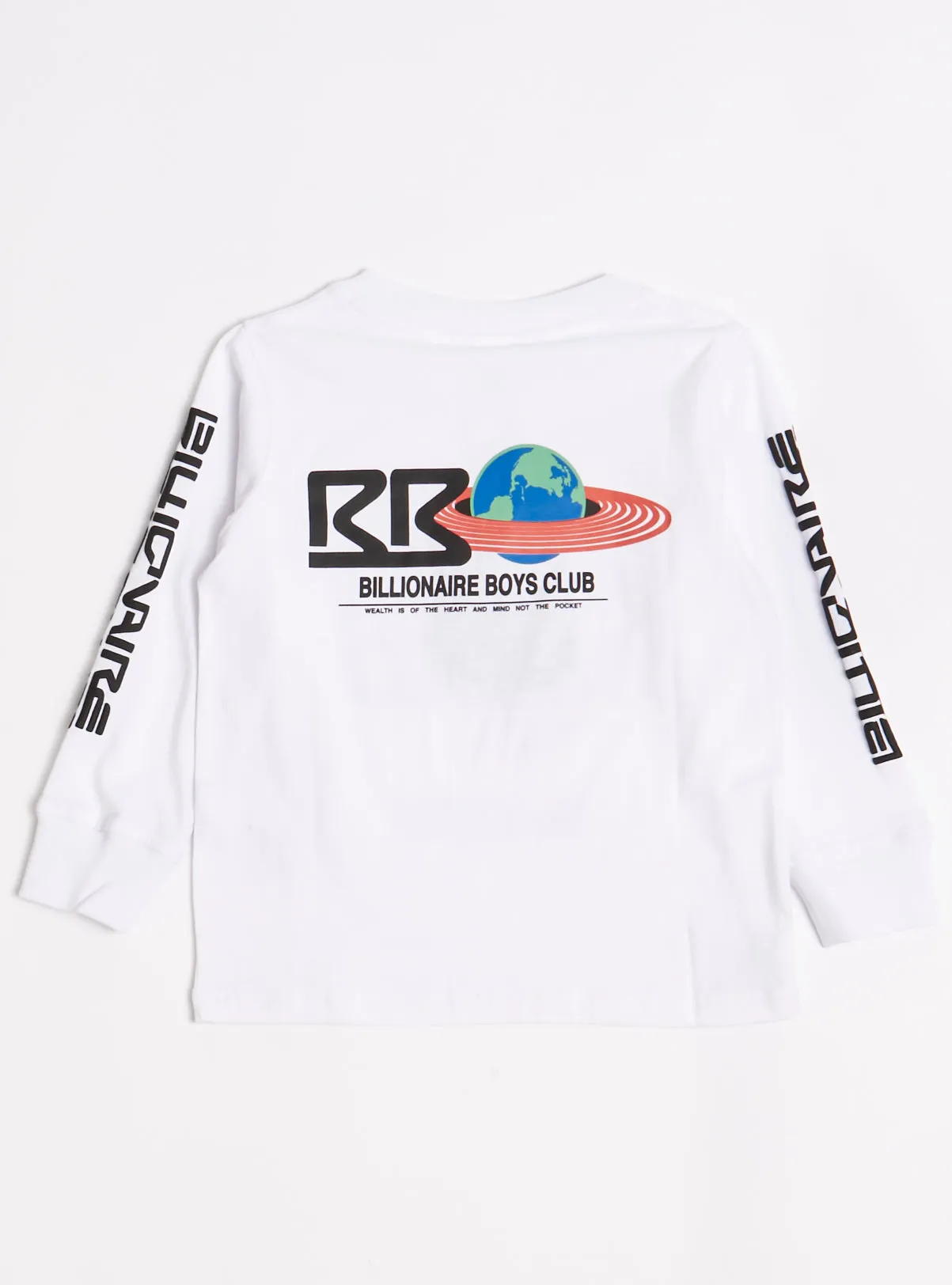 Billionaire Boys Club Kids Long Sleeve T-Shirt - BB Heart And Mind - White - 823-6203