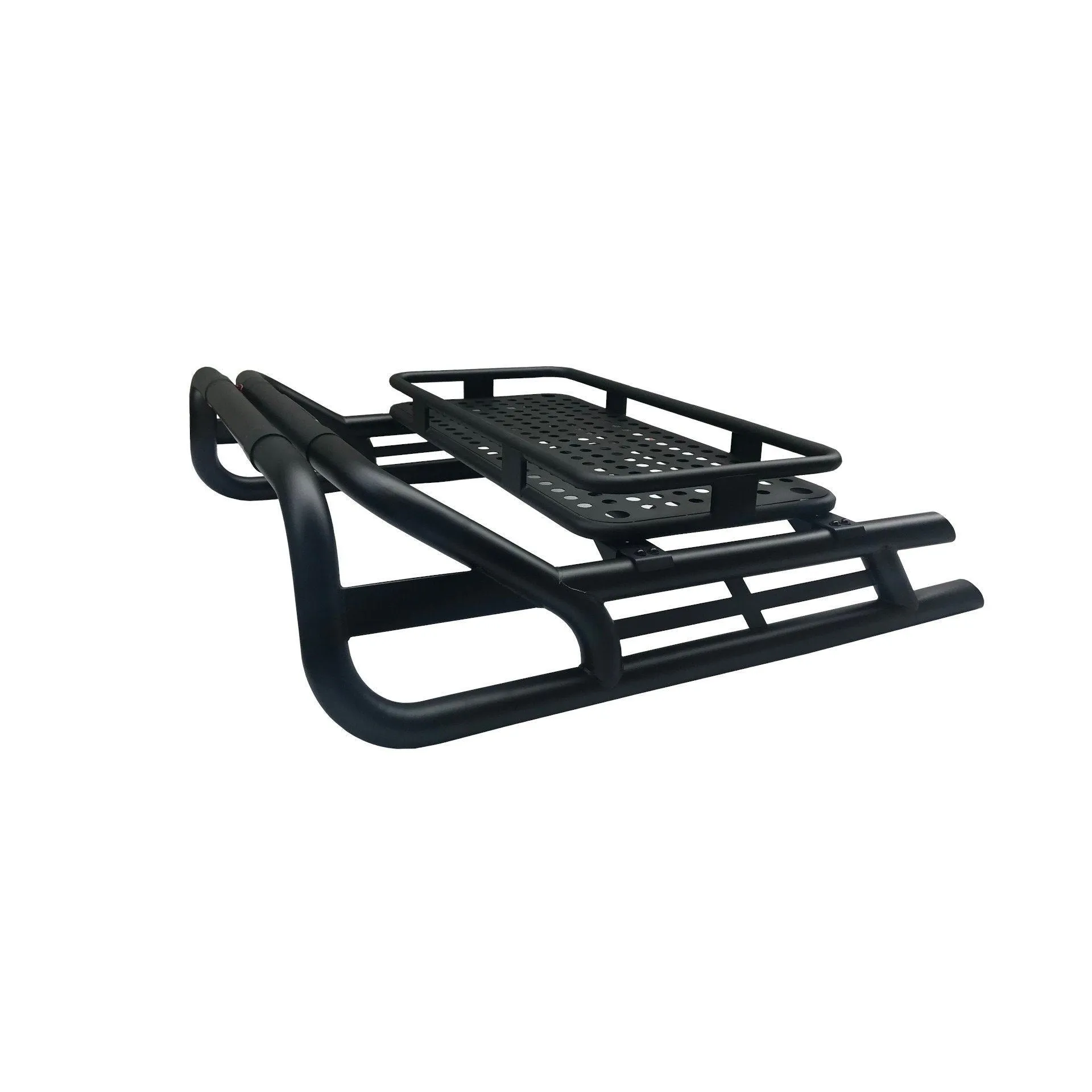 Black SUS201 Long Arm Roll Bar with Cargo Basket Rack for Toyota Hilux 2005-2016