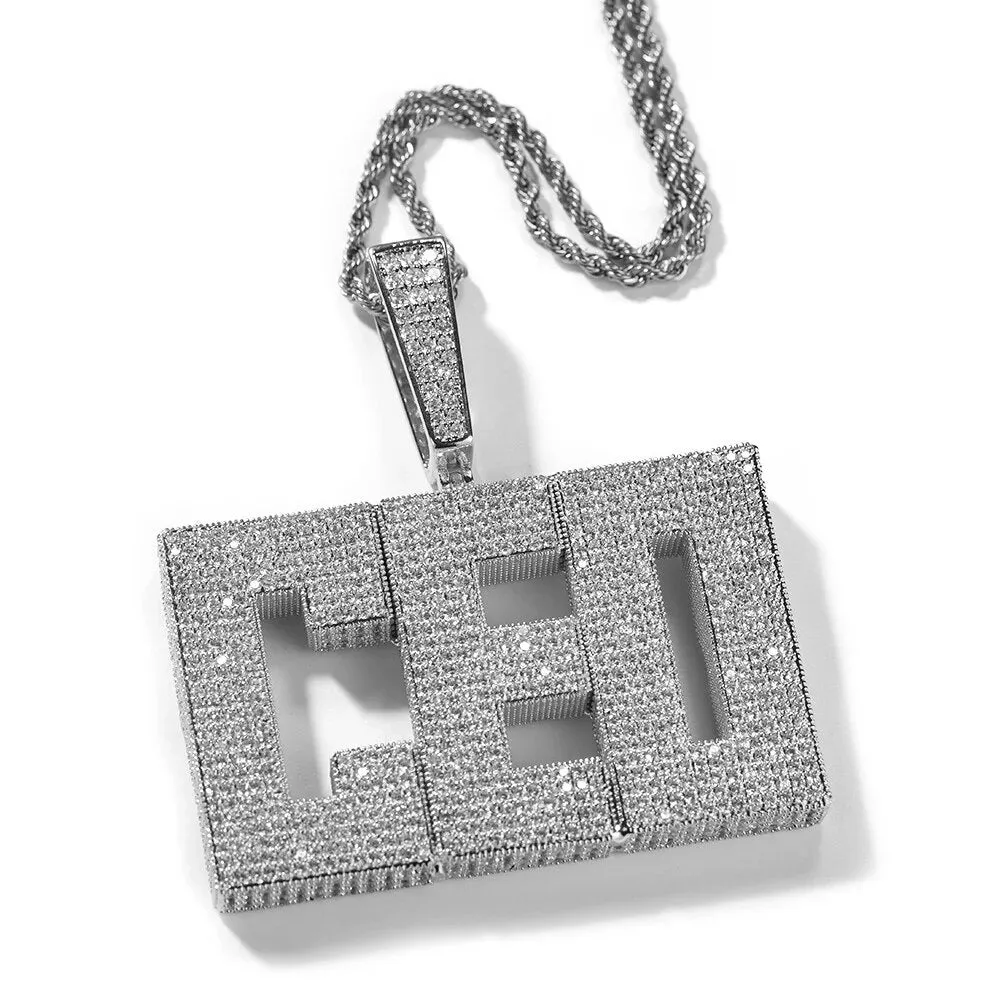 Bling Block Name Necklace