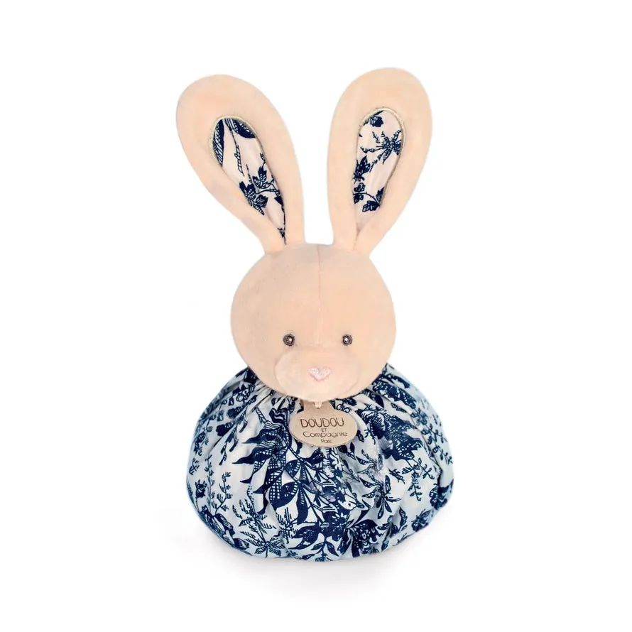 Blue and White Bunny Ball Blankie