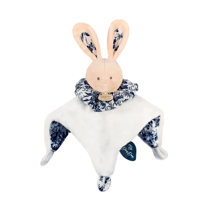 Blue and White Bunny Ball Blankie