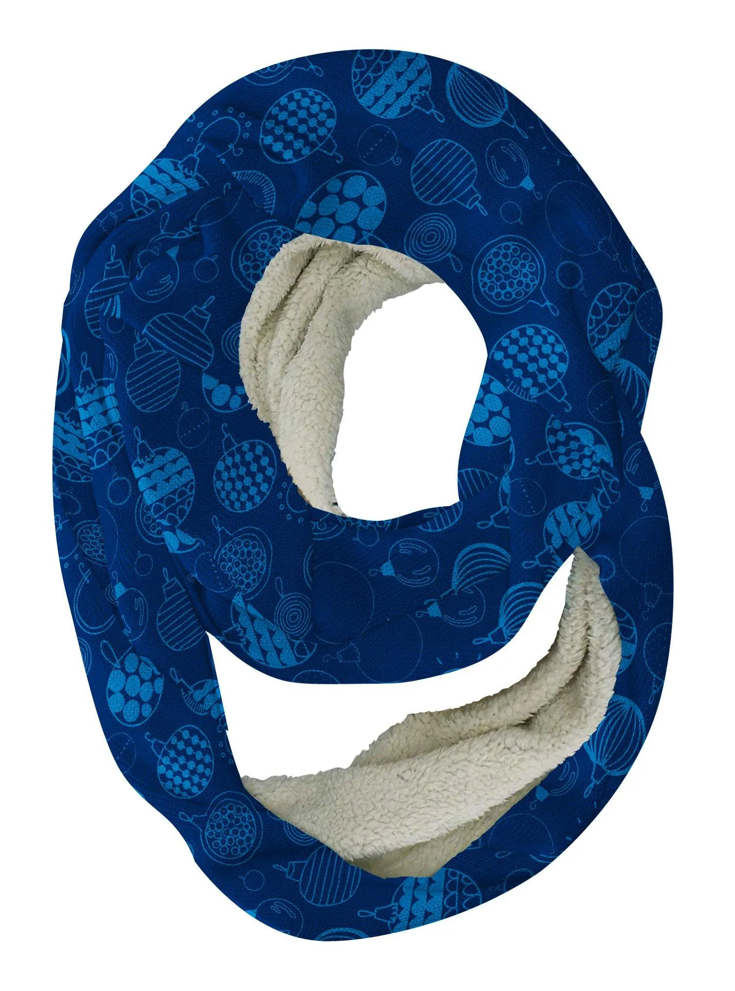 Blue Ornaments Infinity Scarf