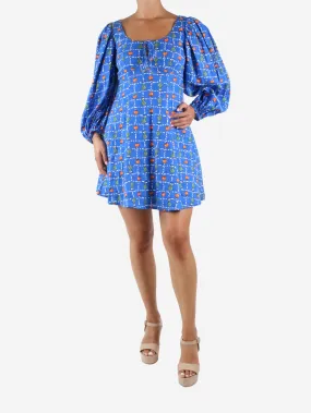 Blue tomato and spring onion printed dress - size US 8