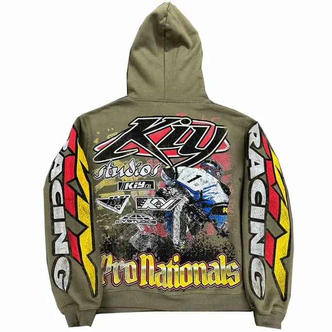 By Kiy Studios Moto 1 Hoodie (Olive)