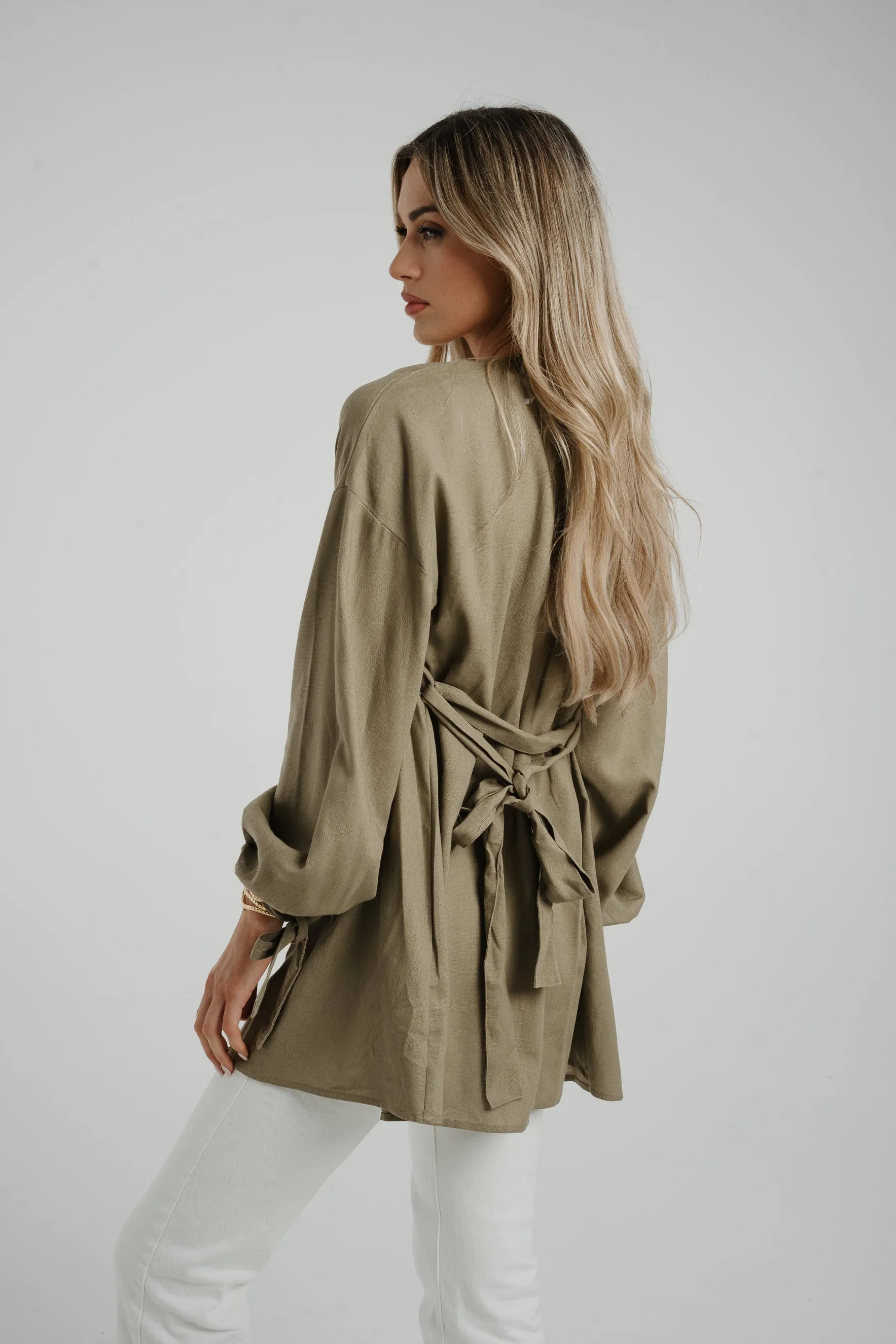 Caitlyn Kimono In Khaki