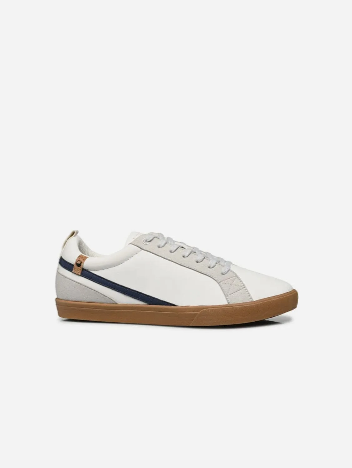 Cannon VL Men's Vegan Leather Sneakers | White & Navy